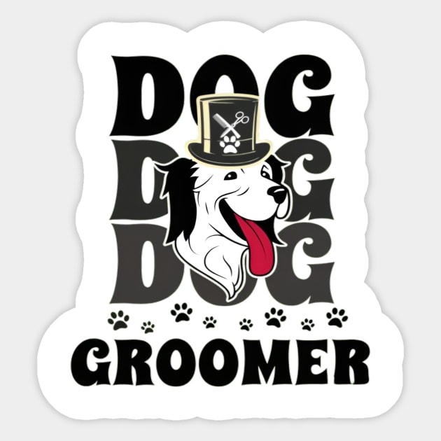 Funny Dog Groomer Sticker by baskonero Shop